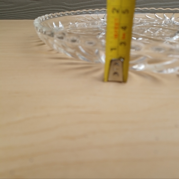 Vintage Anchor Hocking Star Of David Prescut Glass Plate 13.5" - Picture 10 of 15